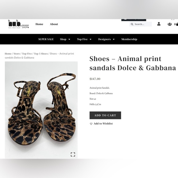 Dolce & Gabbana Leopard Print Heels - Picture 1 of 7